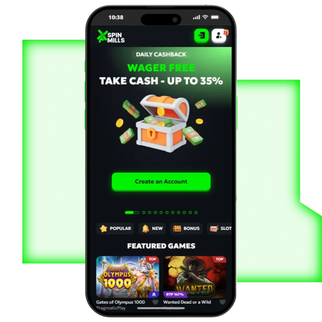 SpinMills Casino mobile su smartphone e tablet